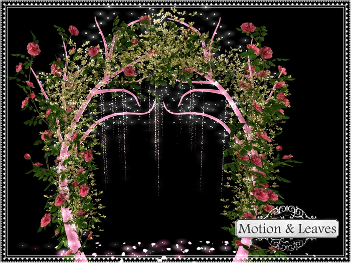 Motion & Leaves-Charming Blush Rose Arch