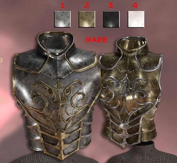 - IP - White Knights - Chestplate - Gold - MAITREYA - RARE