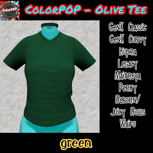 ColorPOP - Olive Tee - Green