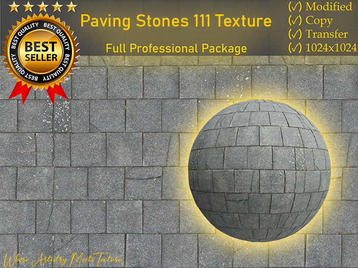 Second Life Marketplace - Paving Stones 111 Texture - TEXTURES By X