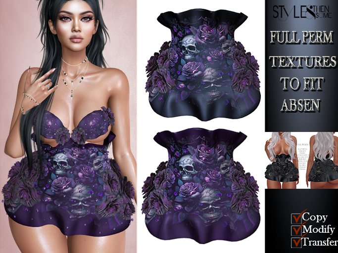 STYLES-5912 **ABSEN** GORSETS-TEXTURE FULL PERM Package 1v-2color