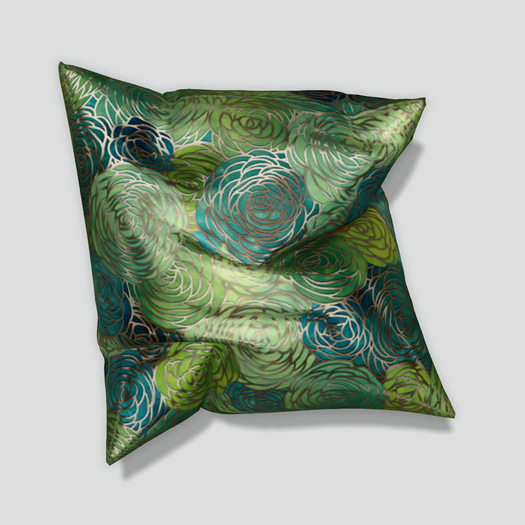 Pomegranate Bouquet Pillow - Peacock