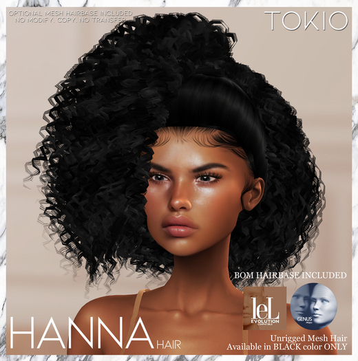 TOKIO Hair - HANNA Alpha Hair - Black