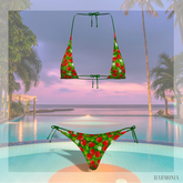 Green Strawberry Bikini