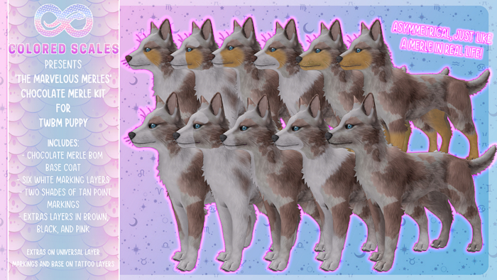 :SS: TWBM MARVELOUS MERLES - CHOCOLATE