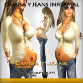 Camisa y Jeans Beige