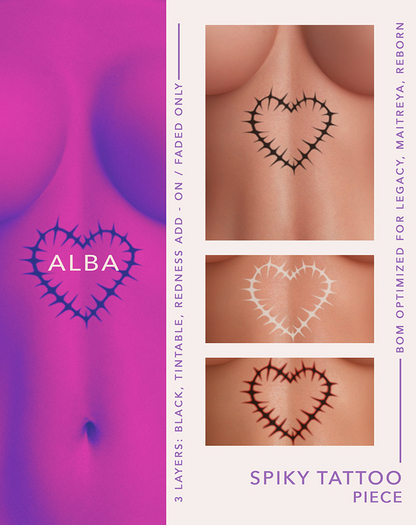 ALBA - Spiky Tattoo Piece