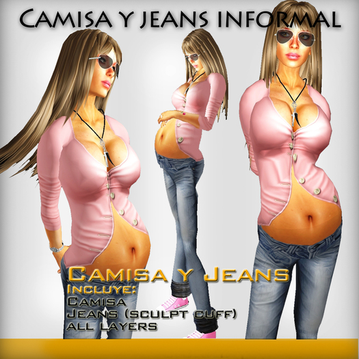 Camisa y Jeans Rosa