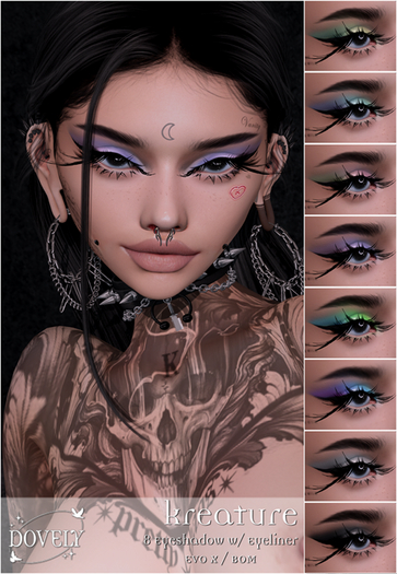 dovely. - kreature eyeshadows - evox/bom