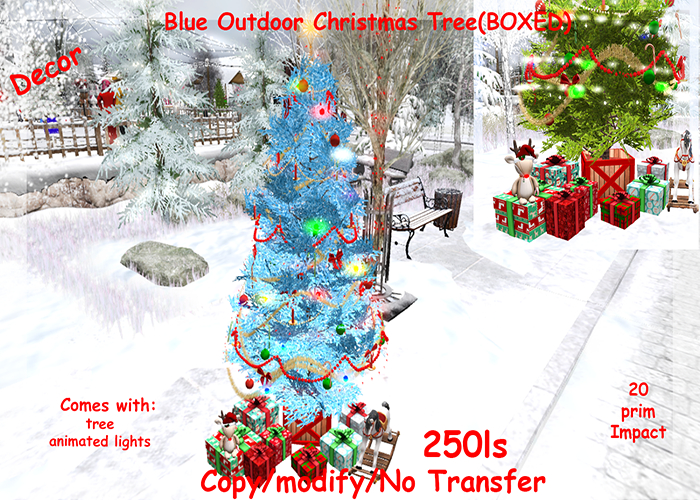 Blue Outdoor Christmas Tree(BOXED)