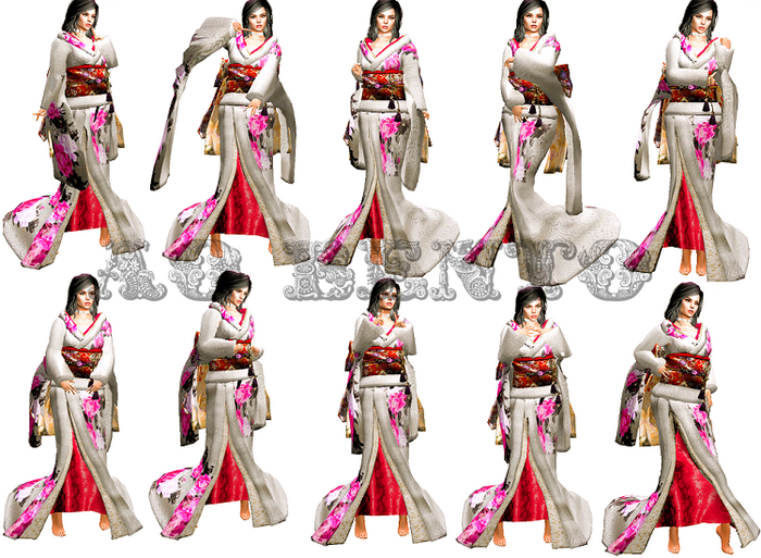 Second Life Marketplace - AO Kimono Lady BENTO (HUD) Full Perm
