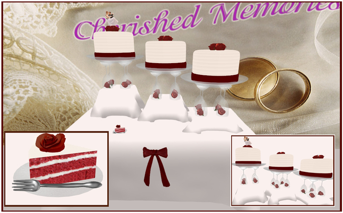 Red Velvet Rose Wedding Cake