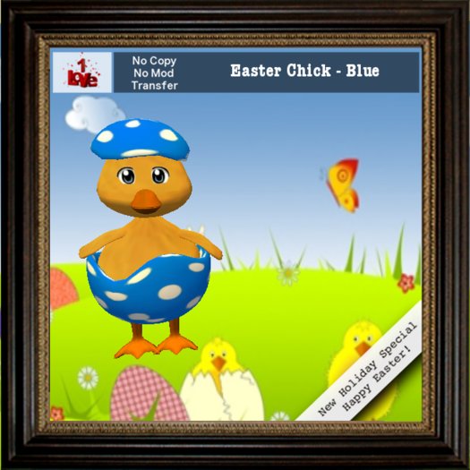 Easter Chick Blue Egg