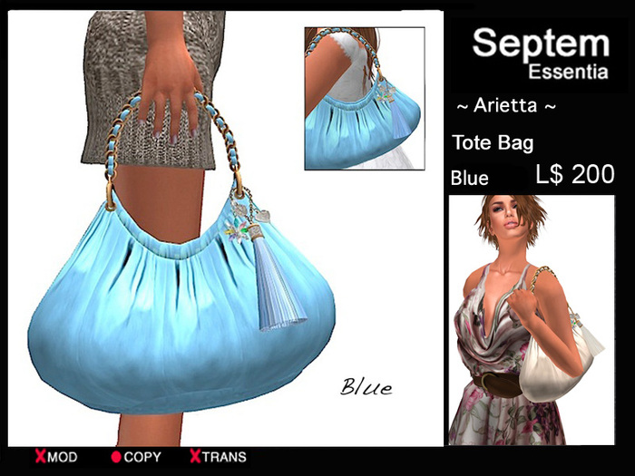 *Arietta*_tote bag_Chain-handl_blue