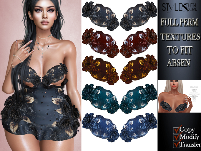 STYLES-5915 **ABSEN** BREAST-TEXTURE FULL PERM Package 2 v-5col