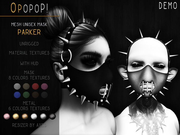 OPOPOP ! Mesh Unisex Mask PARKER DEMO