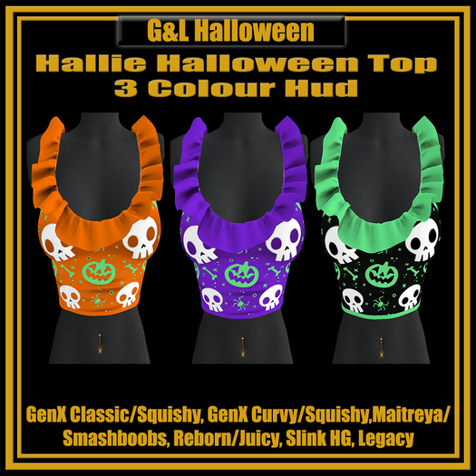 G&L HALLOWEEN SKULL TOP