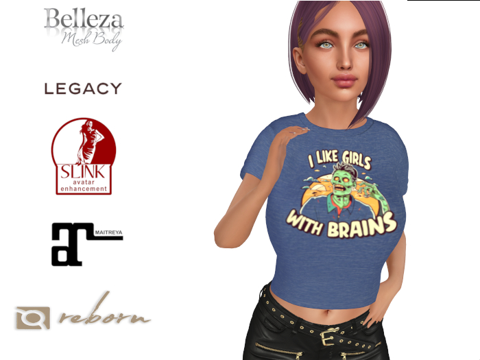 Girls With Brains Belly Tee 