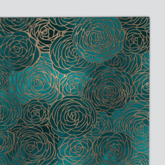 Pomegranate Bouquet Rug - Turquoise