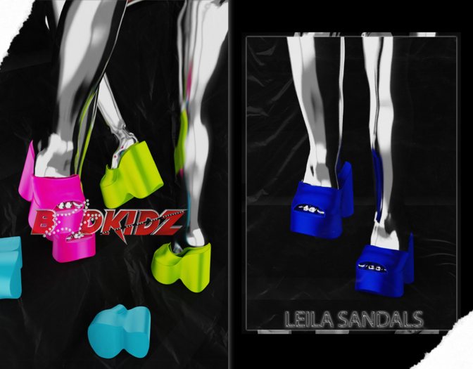 #BADKIDZ ~Leila Sandals "Blueberry"
