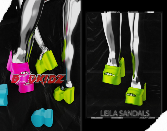 #BADKIDZ ~Leila Sandals "Lime"