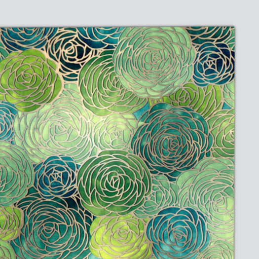 Pomegranate Bouquet Rug - Peacock