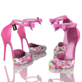 Pink Daisy Bow Heels Maitreya