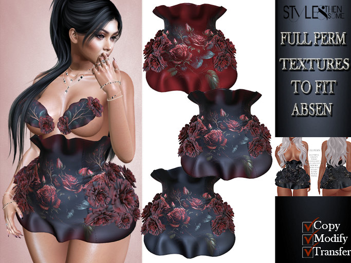 STYLES-5912 **ABSEN** GORSETS-TEXTURE FULL PERM Package 3v-3color