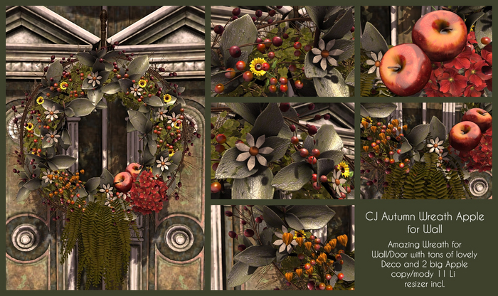 CJ Autumn Wreath Apple for Wall