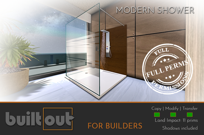 MODERN SHOWER "BUILT OUT" Full Perms
