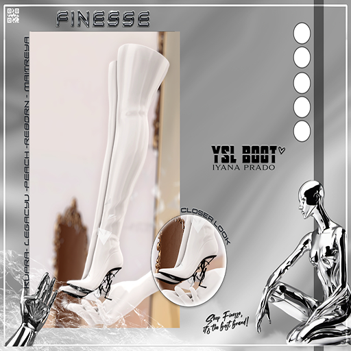 FINESS(E) WHITE YSL BOOT