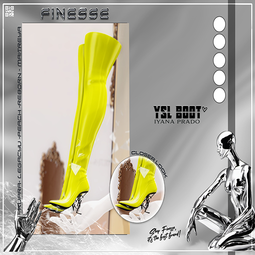 FINESS(E) LIME GREEN YSL BOOT
