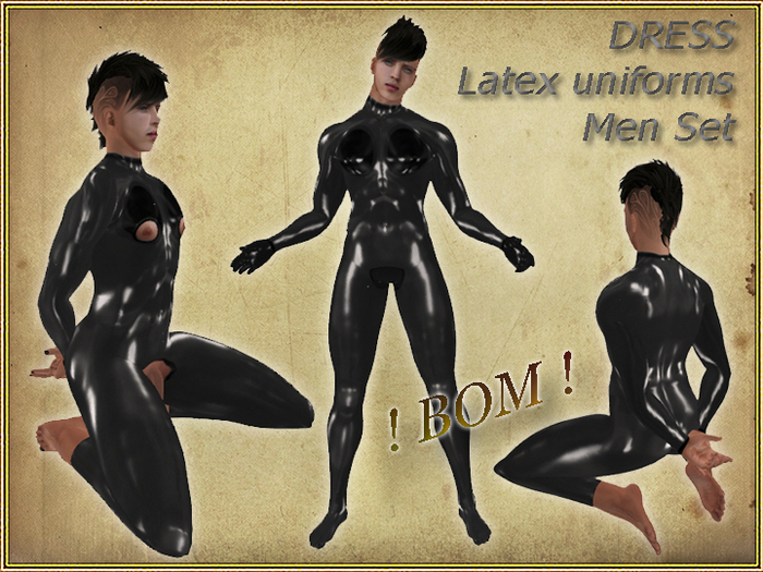 DRESS - Latex uniforms - Men Set (BOM) (Full perm)