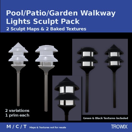 Trowix - Patio/Pool/Garden Walkway Lights Sculpt Pack