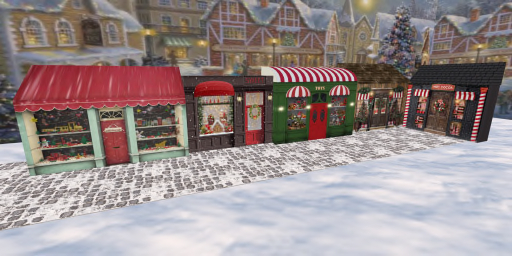 Christmas Shops Backdrop Filler A
