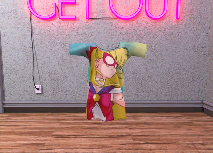 Sailor Venus and Artemis "Torchi's oversized shirt for kemono" mod textures