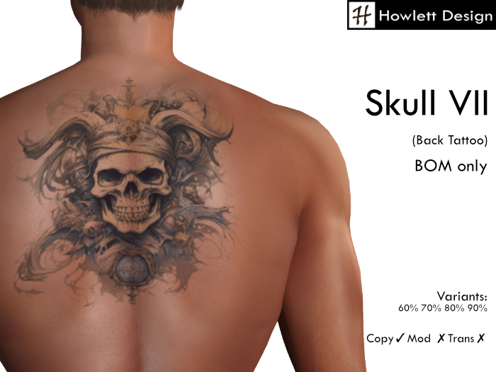 [HDesign] Skull VII (Back Tattoo)
