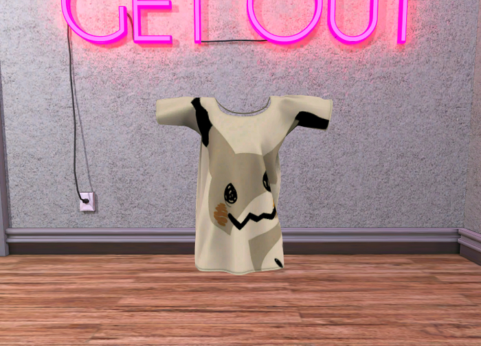 Mimikyu "Torchi's oversized shirt for kemono" mod texture