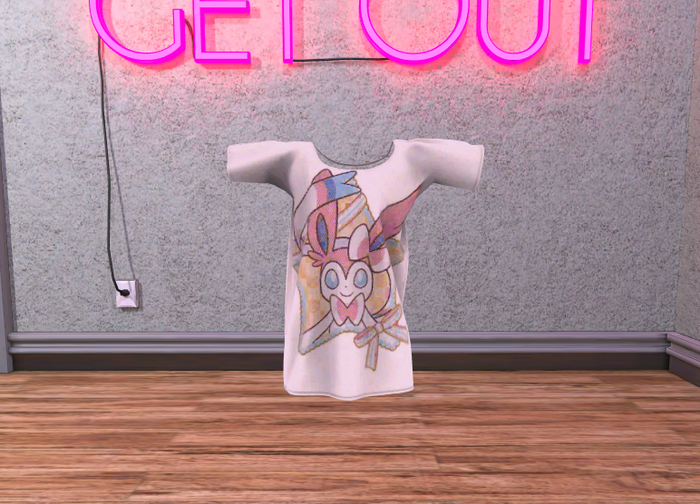 Sylveon "Torchi's oversized shirt for kemono" mod texture