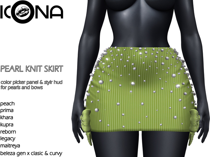 ICONA / PEARL KNIT SKIRT -1