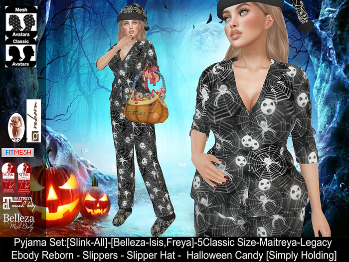 [NF] - Female Halloween Outfit - [Pyjamas-Set]5 - Female Halloween Pyjama