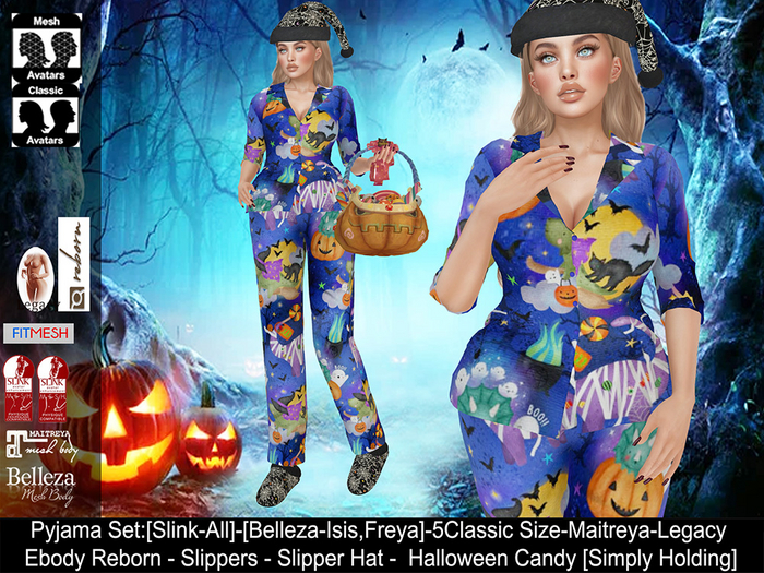 [NF] - Female Halloween Outfit - [Pyjamas-Set]7 - Female Halloween Pyjama