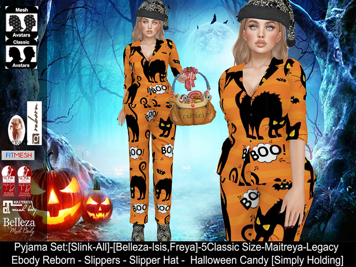 [NF] - Female Halloween Outfit - [Pyjamas-Set]8 - Female Halloween Pyjama