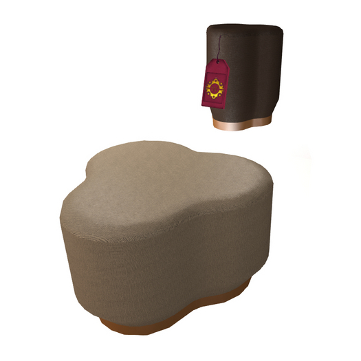 Neutral Clover Ottoman