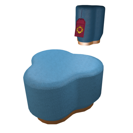 Blue A Clover Ottoman