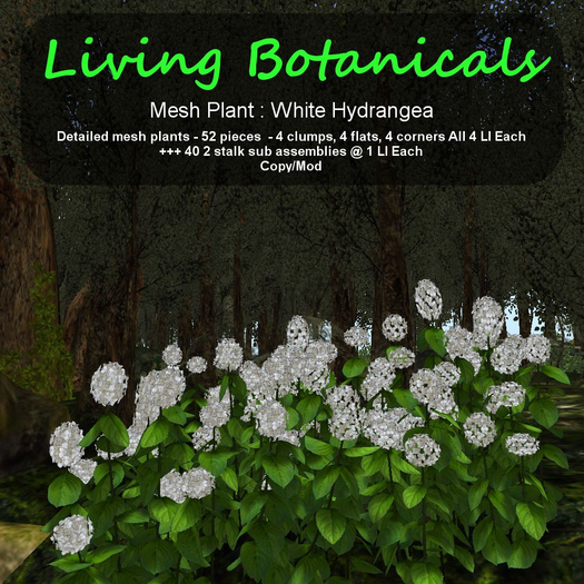Inochi Botanicals - Mesh Plant "White Hydrangea"