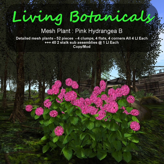 Inochi Botanicals - Mesh Plant "Pink Hydrangea B"