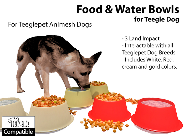 Food & Water Bowls for Teegle Dog