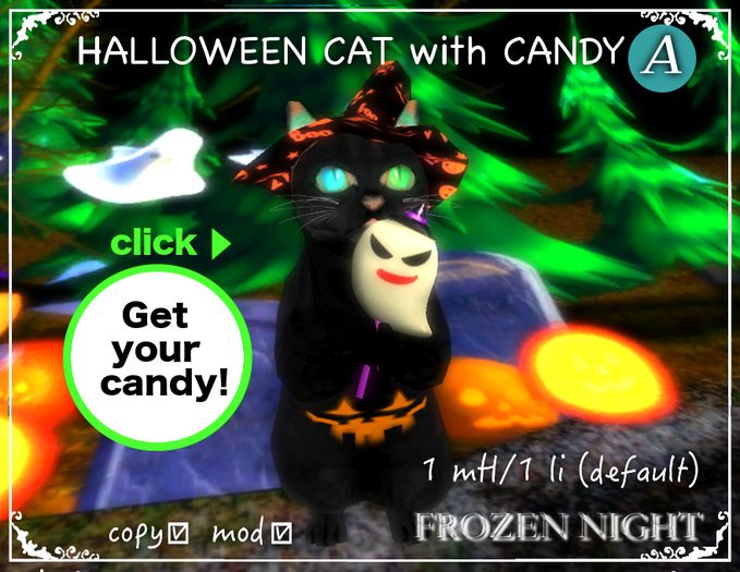 FN*Halloween cat with candy A