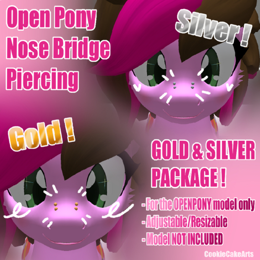 [OP] Nose Bridge Piercing (GOLD&SILVER PACKAGE)